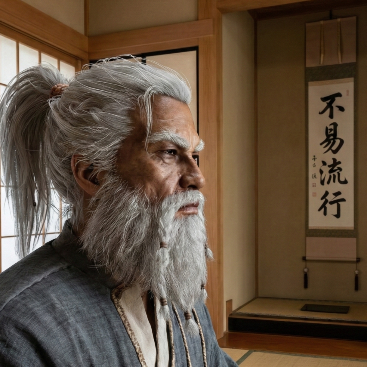 構造解析者・思想家としての平木翔を象徴する、物思いにふける肖像画。